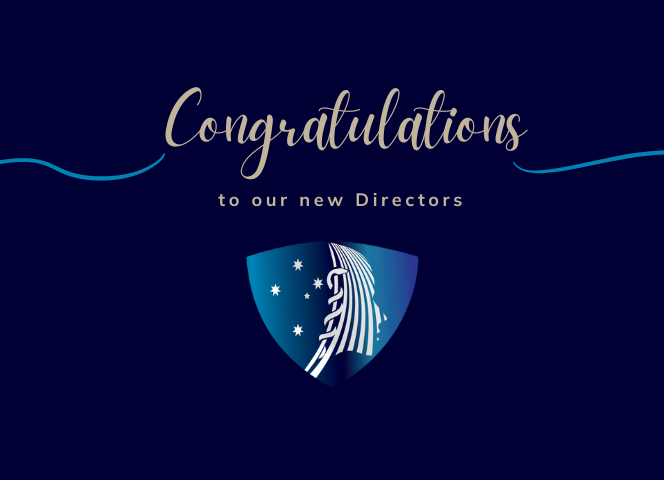 Congratulations to our New Directors